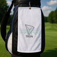 Tron Cryptocurrency Crypto 3d Grid Golf Towel thumb 2