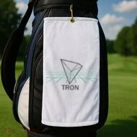 Tron Cryptocurrency Crypto 3d Grid Golf Towel thumb 2