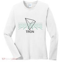 Tron Cryptocurrency Crypto 3d Grid Women's Long Sleeve Shirt thumb 0