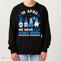 Teachers Cute Child Abuse Prevention Awareness Blue Women's Sweatshirt thumb 0