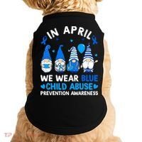 Teachers Cute Child Abuse Prevention Awareness Blue Doggie Tank thumb 0