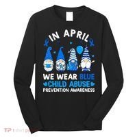 Teachers Cute Child Abuse Prevention Awareness Blue Long Sleeve Shirt thumb 0