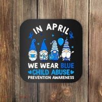 Teachers Cute Child Abuse Prevention Awareness Blue Coaster thumb 0
