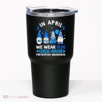 Teachers Cute Child Abuse Prevention Awareness Blue Tumbler thumb 0