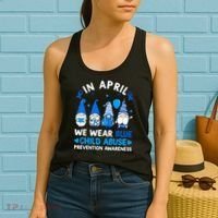 Teachers Cute Child Abuse Prevention Awareness Blue Women's Tank Top thumb 2