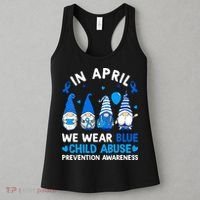 Teachers Cute Child Abuse Prevention Awareness Blue Women's Tank Top thumb 3