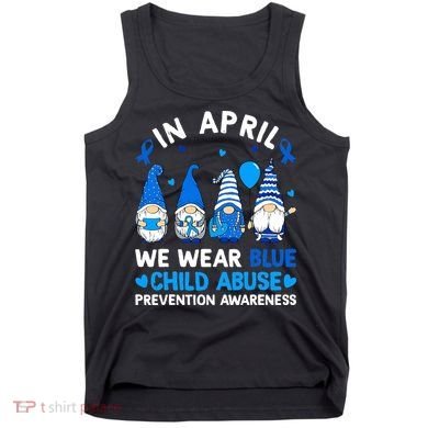Teachers Cute Child Abuse Prevention Awareness Blue Tank Top