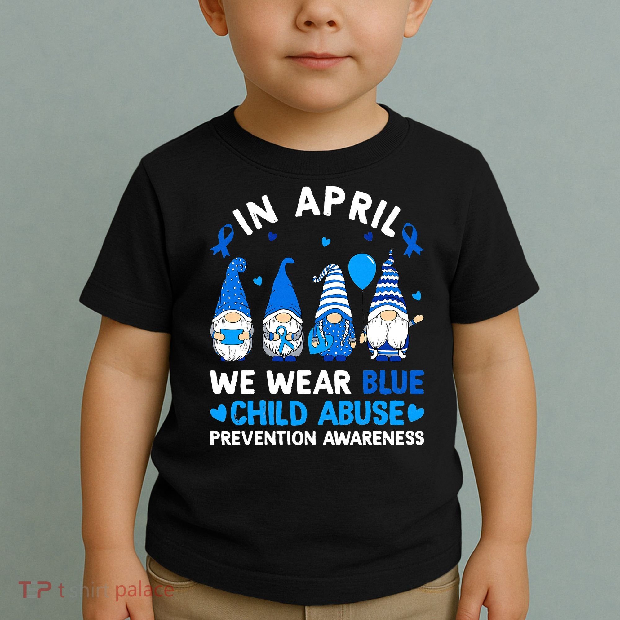 Teachers Cute Child Abuse Prevention Awareness Blue Toddler T-Shirt