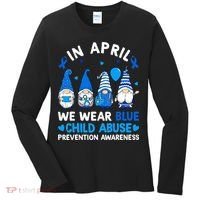 Teachers Cute Child Abuse Prevention Awareness Blue Women's Long Sleeve Shirt thumb 0