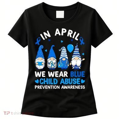 Teachers Cute Child Abuse Prevention Awareness Blue Women's T-Shirt