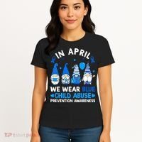 Teachers Cute Child Abuse Prevention Awareness Blue Women's T-Shirt thumb 4