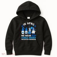 Teachers Cute Child Abuse Prevention Awareness Blue Kids Hoodie thumb 0