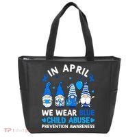 Teachers Cute Child Abuse Prevention Awareness Blue Tote Bag thumb 0