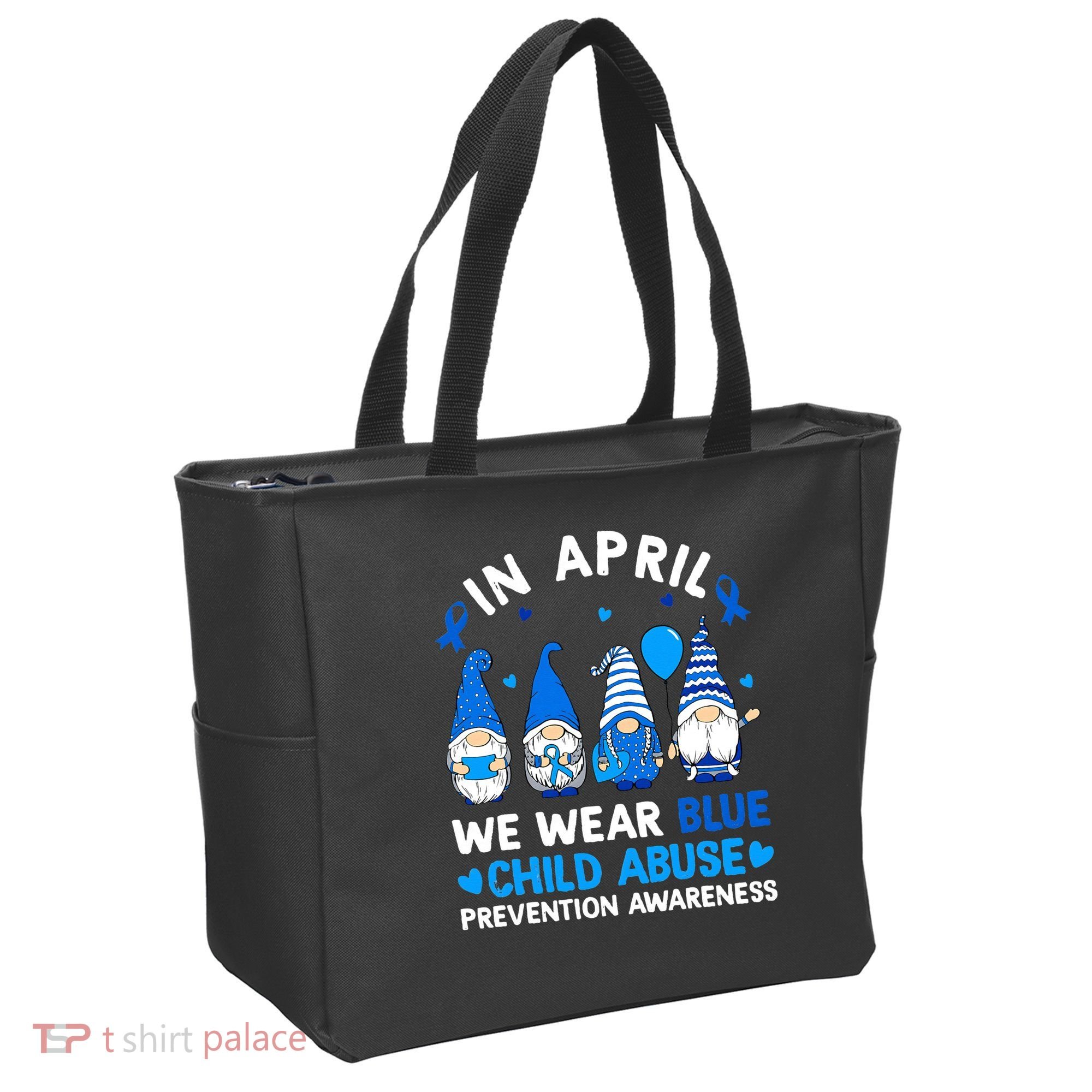 Teachers Cute Child Abuse Prevention Awareness Blue Tote Bag