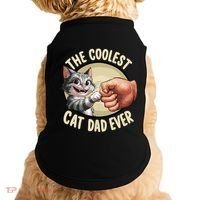 The Coolest Cat Dad Ever FatherS Day Doggie Tank thumb 0