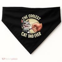The Coolest Cat Dad Ever FatherS Day USA-Made Doggie Bandana thumb 0
