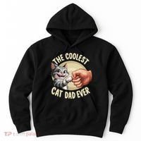The Coolest Cat Dad Ever FatherS Day Hoodie thumb 0