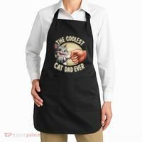 The Coolest Cat Dad Ever FatherS Day Apron thumb 2