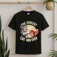 The Coolest Cat Dad Ever FatherS Day T-Shirt thumb 2
