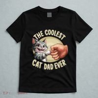 The Coolest Cat Dad Ever FatherS Day T-Shirt thumb 5