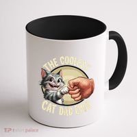 The Coolest Cat Dad Ever FatherS Day Coffee Mug thumb 1