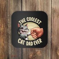 The Coolest Cat Dad Ever FatherS Day Coaster thumb 0