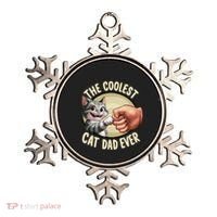 The Coolest Cat Dad Ever FatherS Day Ornament thumb 0