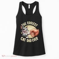 The Coolest Cat Dad Ever FatherS Day Women's Tank Top thumb 0