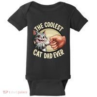 The Coolest Cat Dad Ever FatherS Day Baby Bodysuit thumb 0