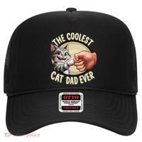 The Coolest Cat Dad Ever FatherS Day Hat thumb 0