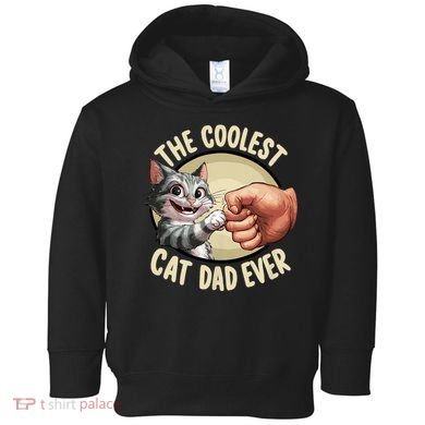 The Coolest Cat Dad Ever FatherS Day Toddler Hoodie