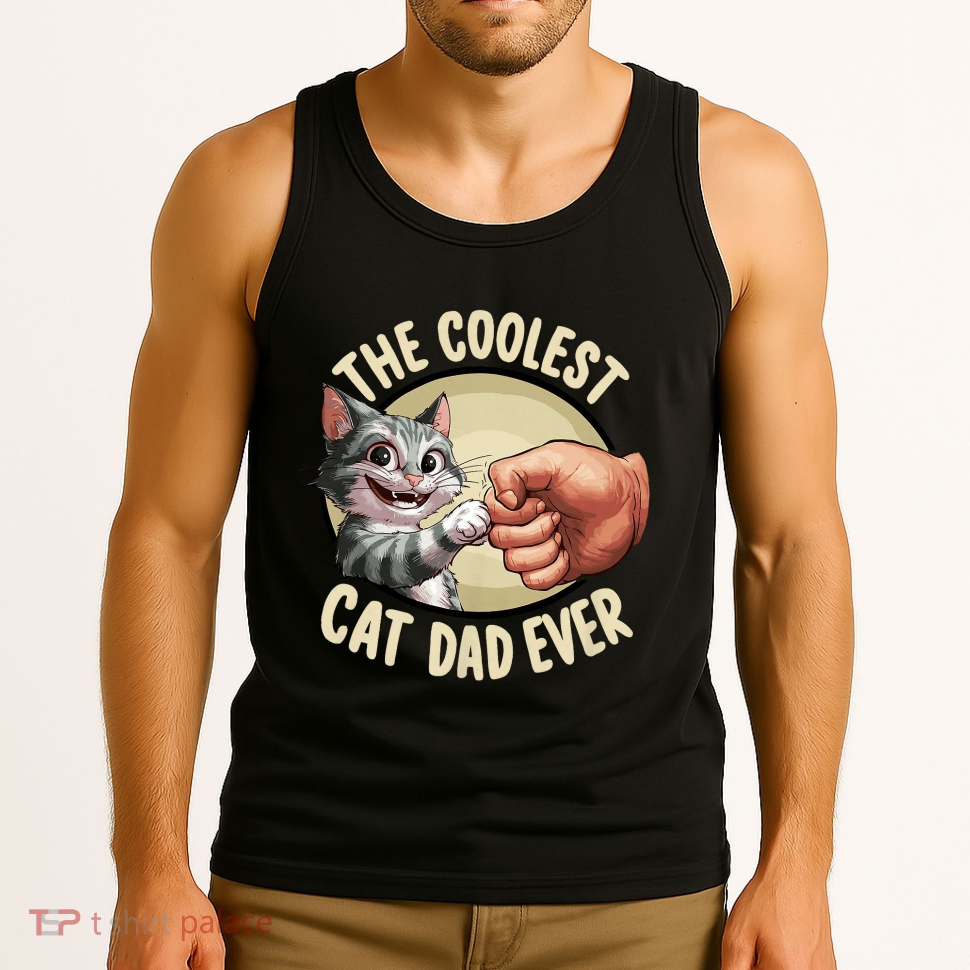 The Coolest Cat Dad Ever FatherS Day Tank Top