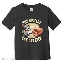 The Coolest Cat Dad Ever FatherS Day Toddler T-Shirt thumb 0