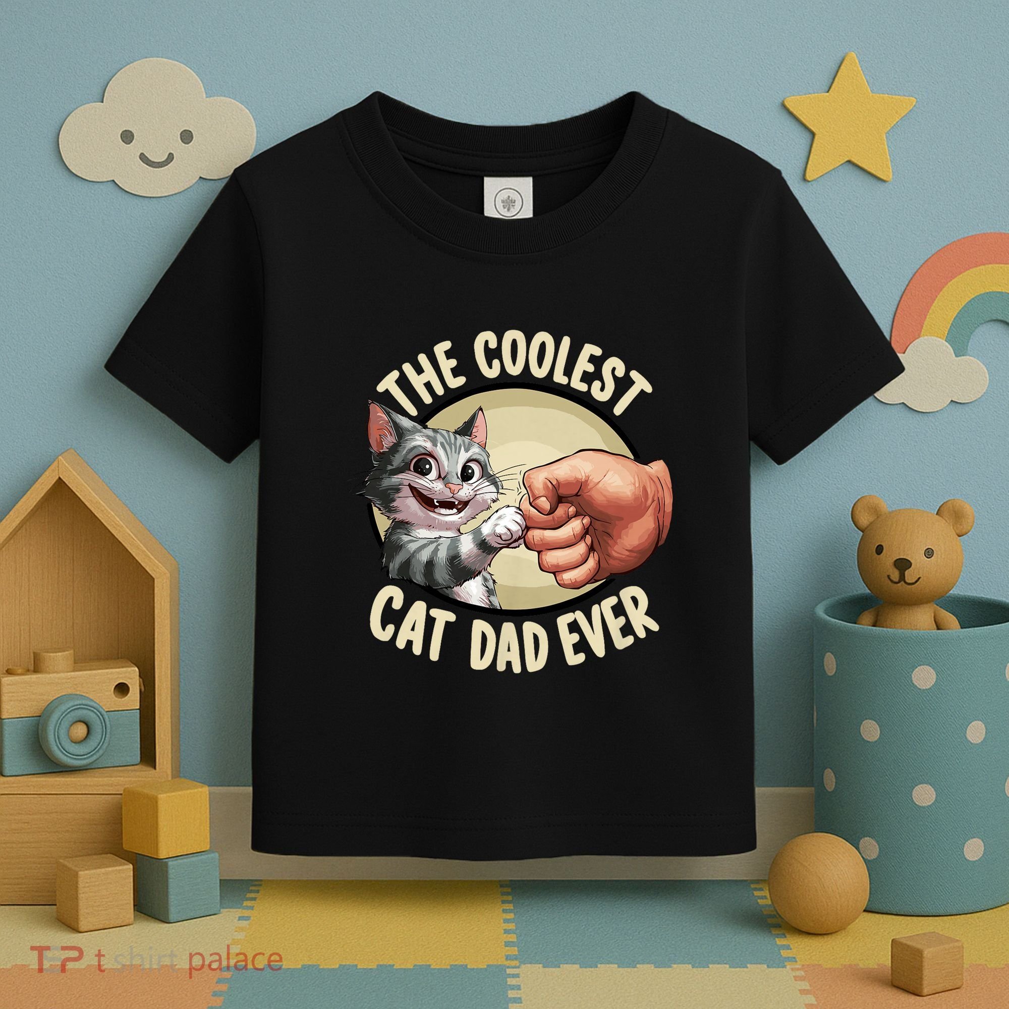 The Coolest Cat Dad Ever FatherS Day Toddler T-Shirt