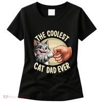 The Coolest Cat Dad Ever FatherS Day Women's T-Shirt thumb 0