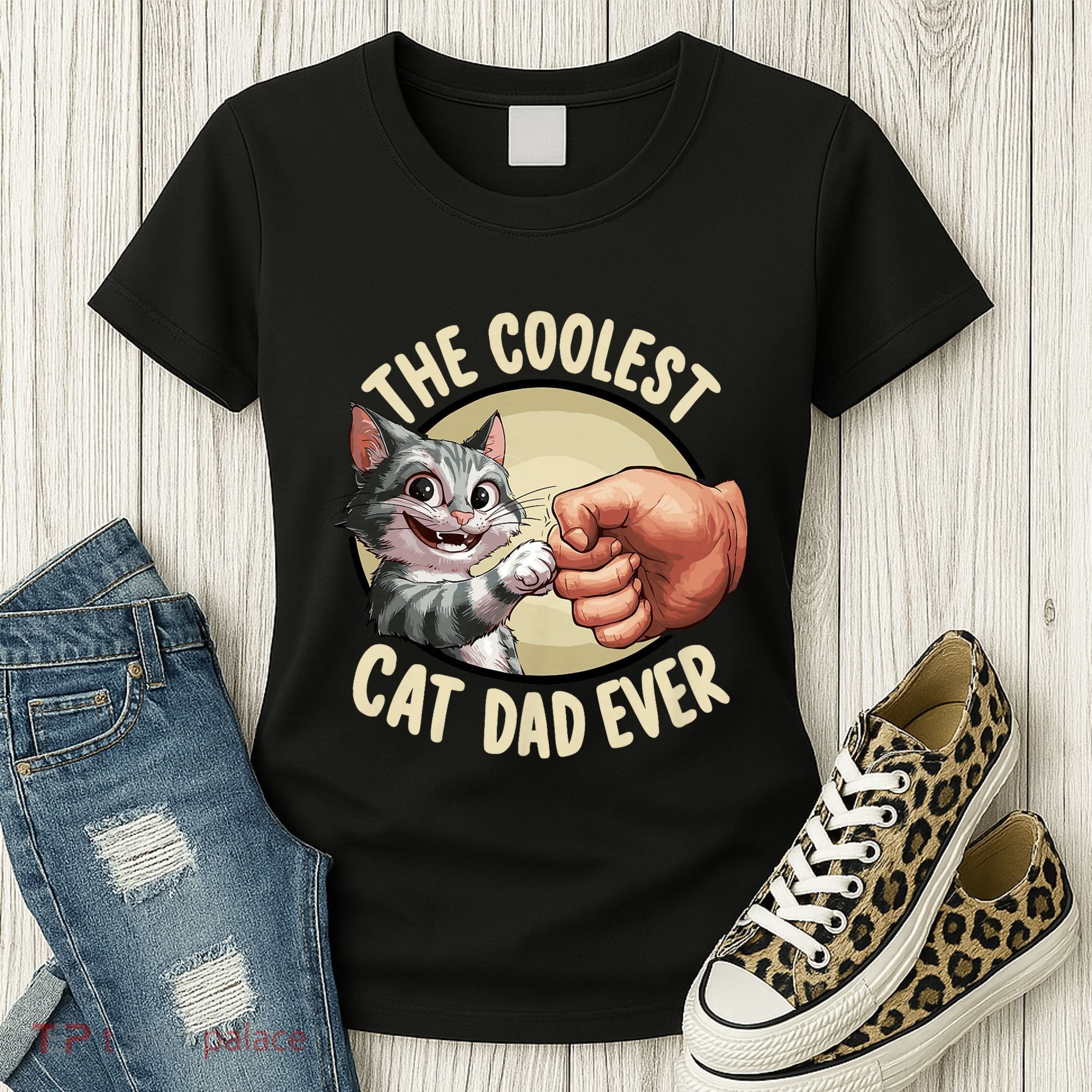 The Coolest Cat Dad Ever FatherS Day Women's T-Shirt