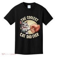 The Coolest Cat Dad Ever FatherS Day Kids T-Shirt thumb 0