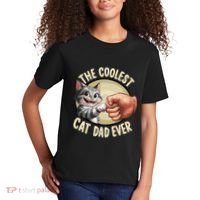 The Coolest Cat Dad Ever FatherS Day Kids T-Shirt thumb 2