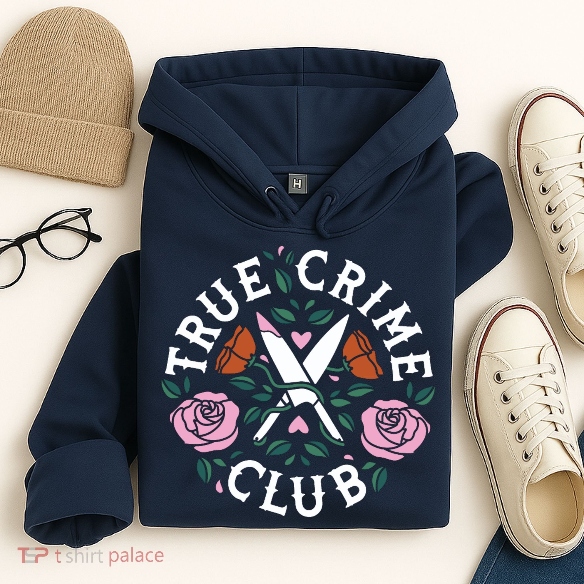 True Crime Club Funny True Crime Fan Hoodie