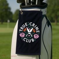 True Crime Club Funny True Crime Fan Golf Towel thumb 2