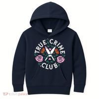 True Crime Club Funny True Crime Fan Kids Hoodie thumb 0