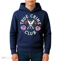 True Crime Club Funny True Crime Fan Kids Hoodie thumb 4