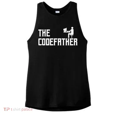The Codefather Coding Coder Developer Computer Nerd Ladies PosiCharge Tri-Blend Wicking Tank