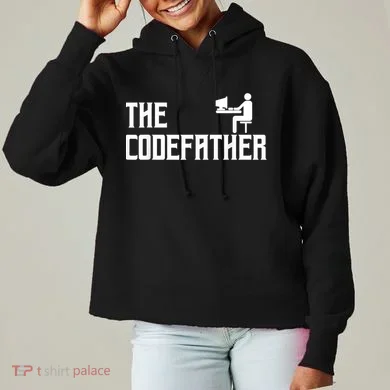 The Codefather Coding Coder Developer Computer Nerd Ladies Heavyweight Boxy Pullover Hoodie