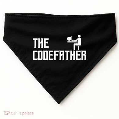 The Codefather Coding Coder Developer Computer Nerd USA-Made Doggie Bandana