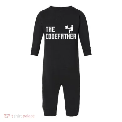 The Codefather Coding Coder Developer Computer Nerd Infant Fleece One Piece