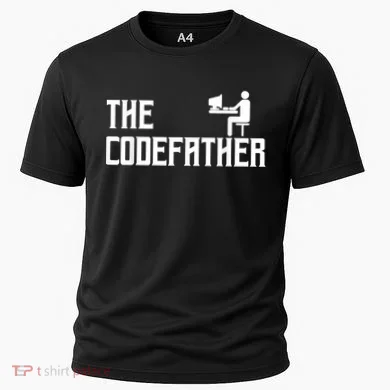 The Codefather Coding Coder Developer Computer Nerd Cooling Performance Crew T-Shirt