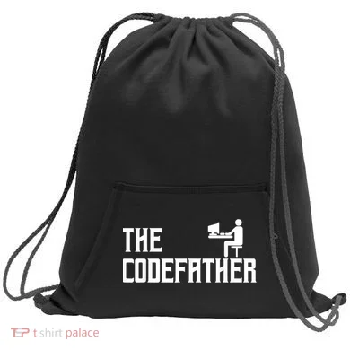 The Codefather Coding Coder Developer Computer Nerd Sweatshirt Cinch Pack Bag