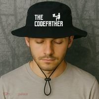 The Codefather Coding Coder Developer Computer Nerd Bucket Hat thumb 2