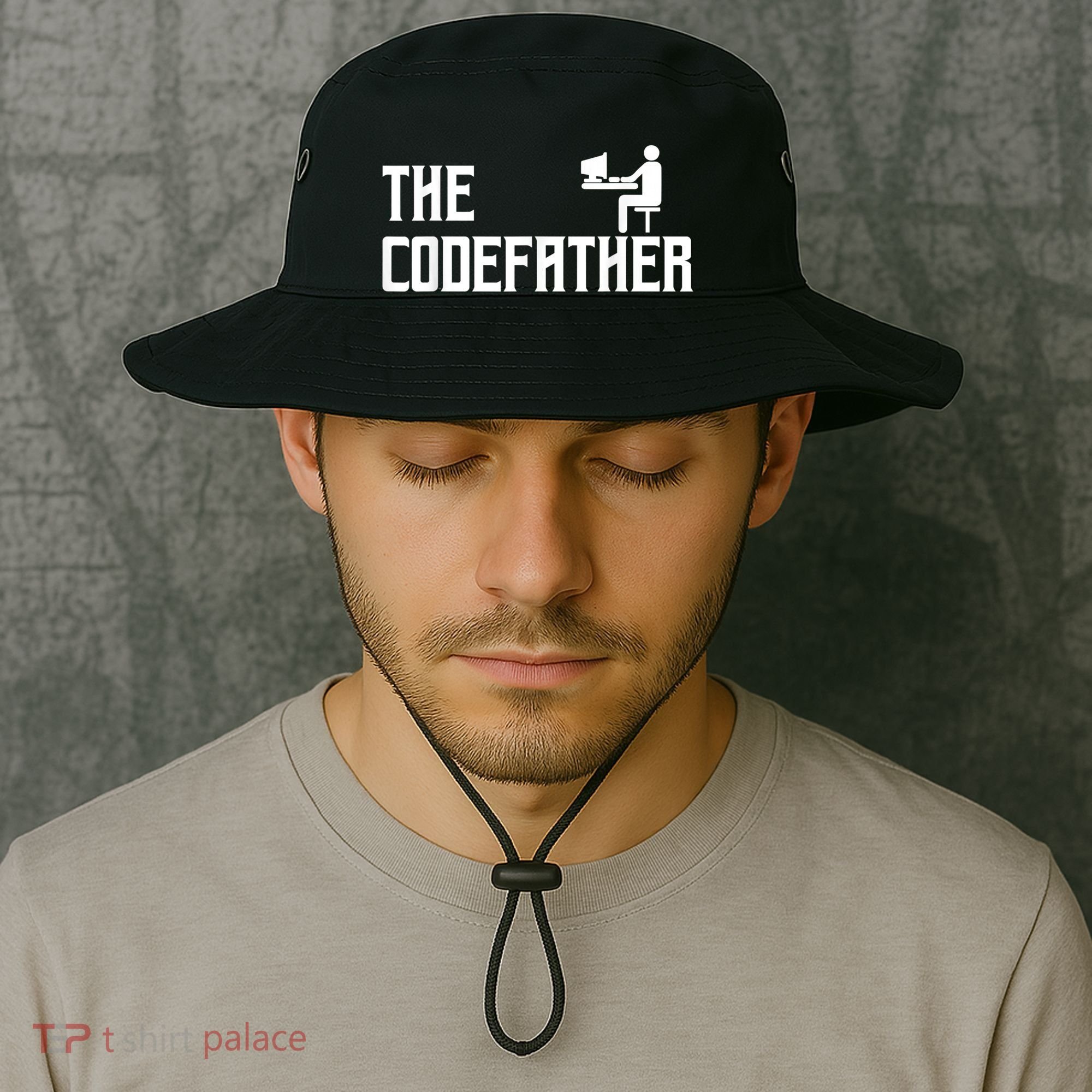 The Codefather Coding Coder Developer Computer Nerd Bucket Hat